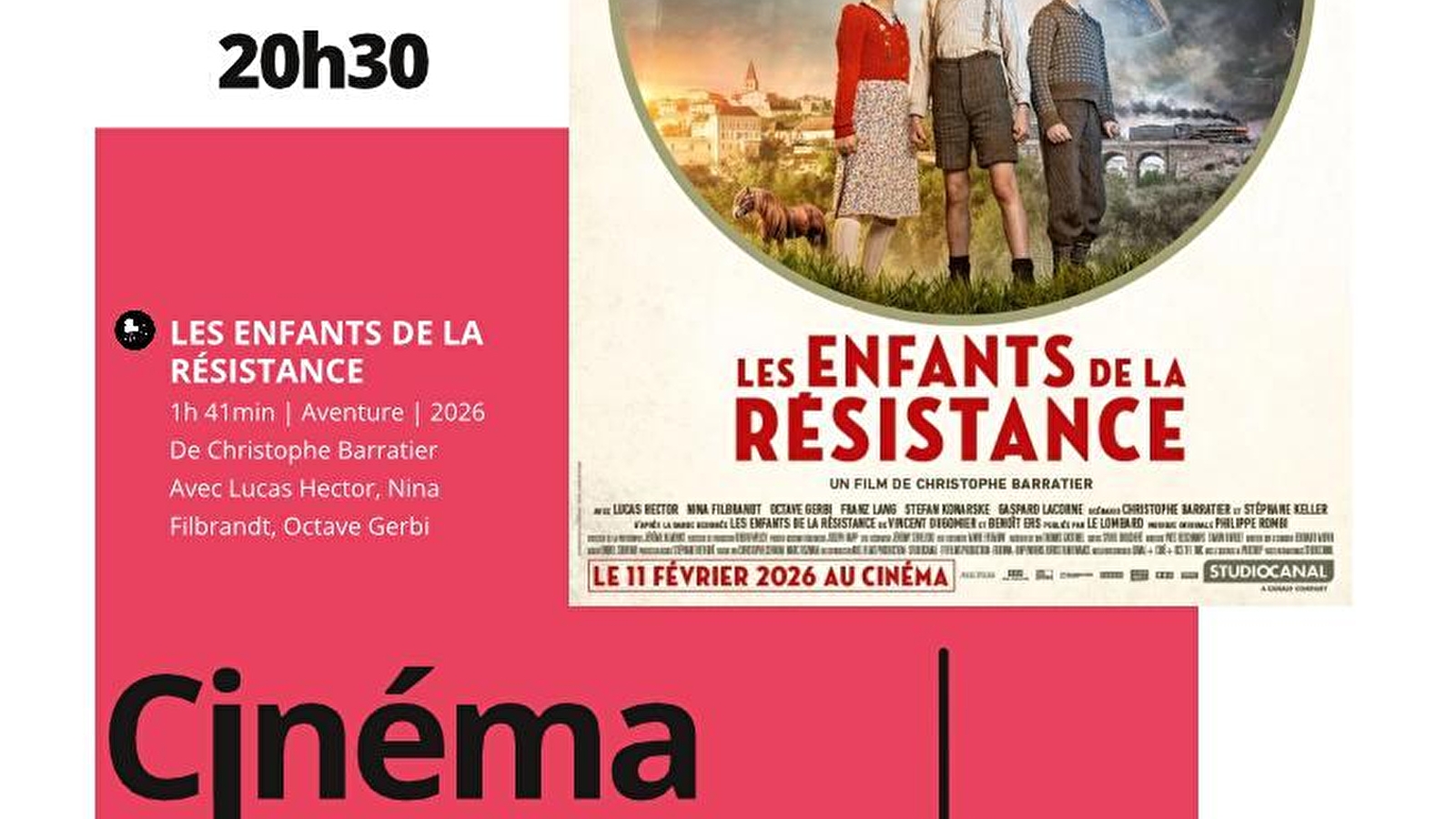Cinéma ‘Les enfants de la résistance’- Bligny sur Ouche