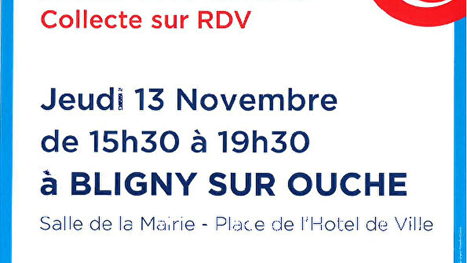 Don de sang- Bligny sur Ouche