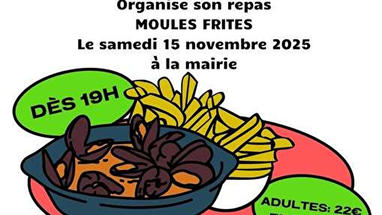 Repas moules-frites-Eguilly