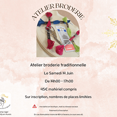 Atelier broderie traditionnelle- Pouilly en Auxois