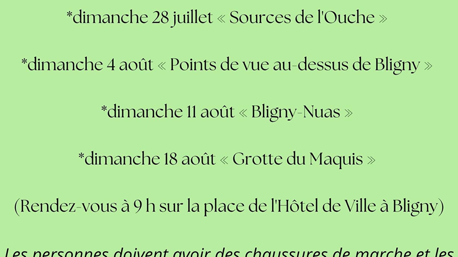 Les randos de l'été- Bligny sur Ouche