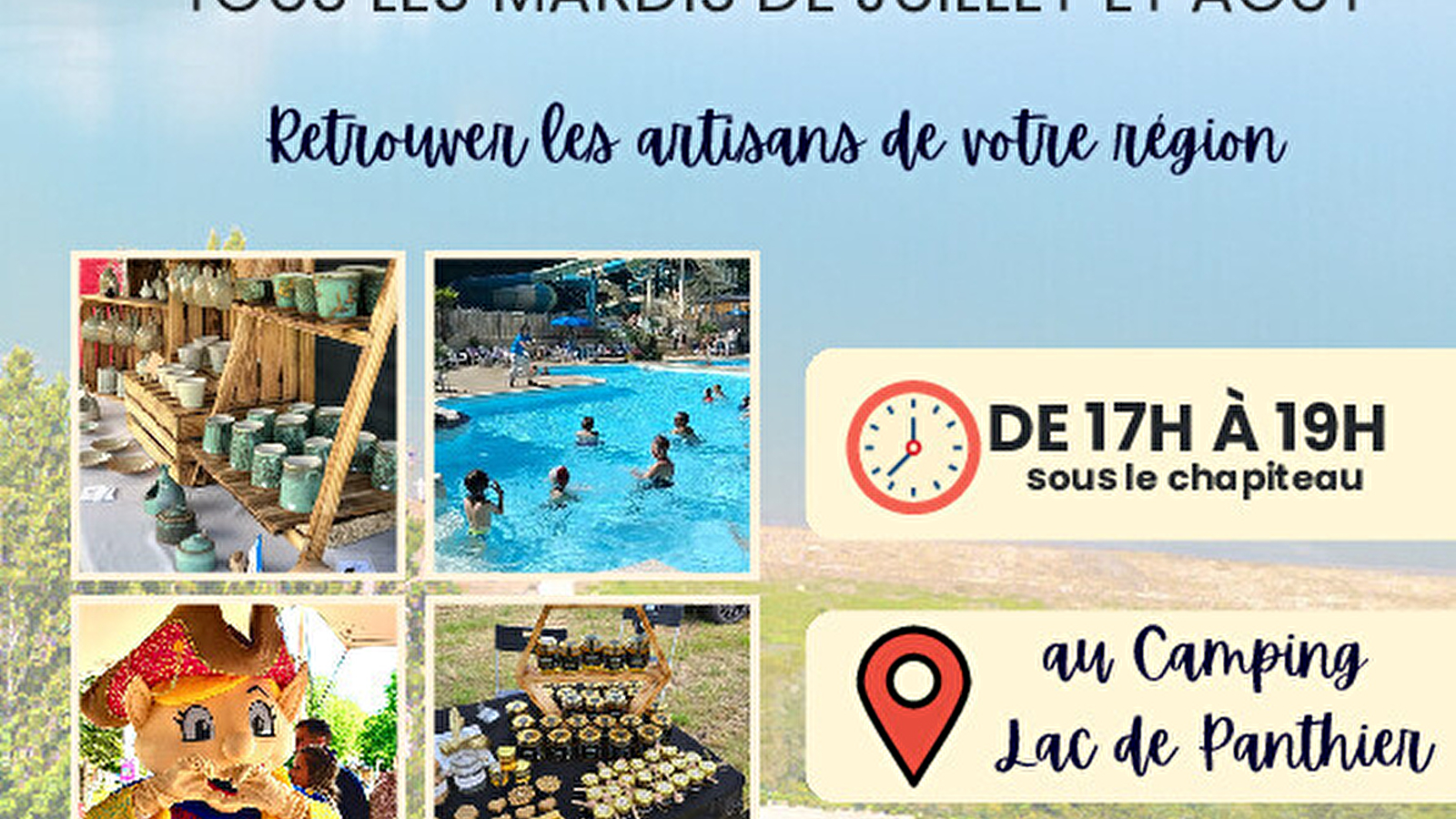 Marché de producteurs et d'artisans- Camping du lac de Panthier