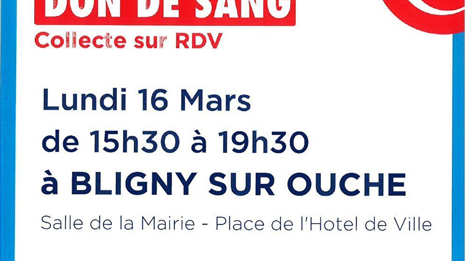 Don de sang- Bligny sur Ouche