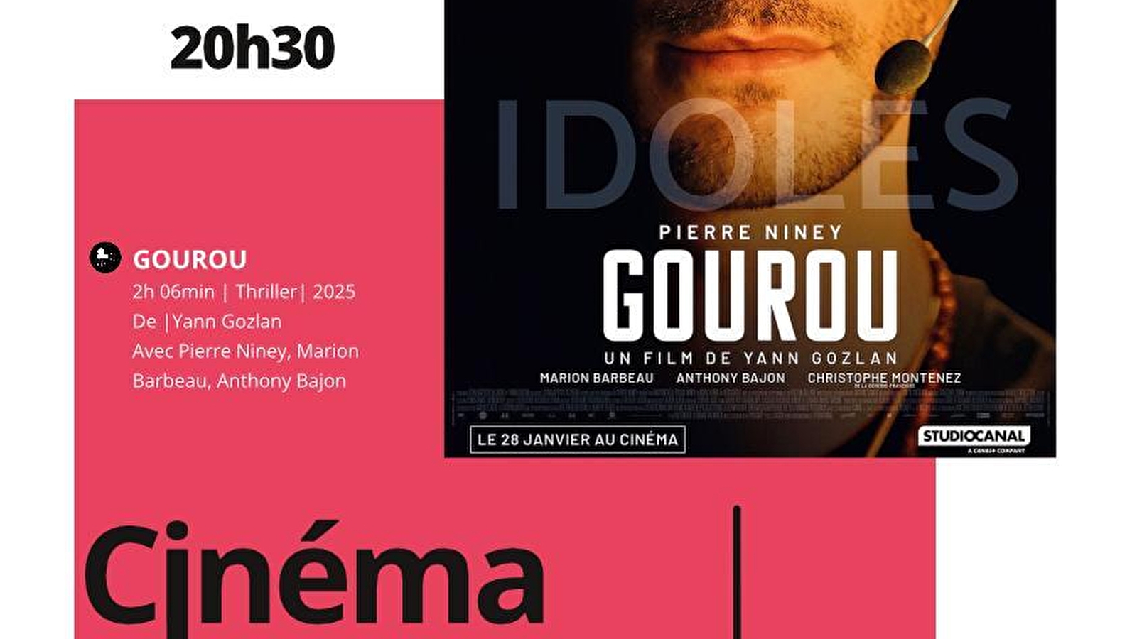 Cinéma 'Gourou'- Bligny sur Ouche